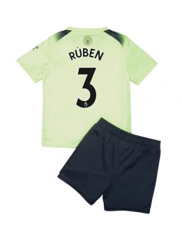 Manchester City Ruben Dias #3 Ausweichtrikot für Kinder 2022-23 Kurzarm (+ Kurze Hosen)